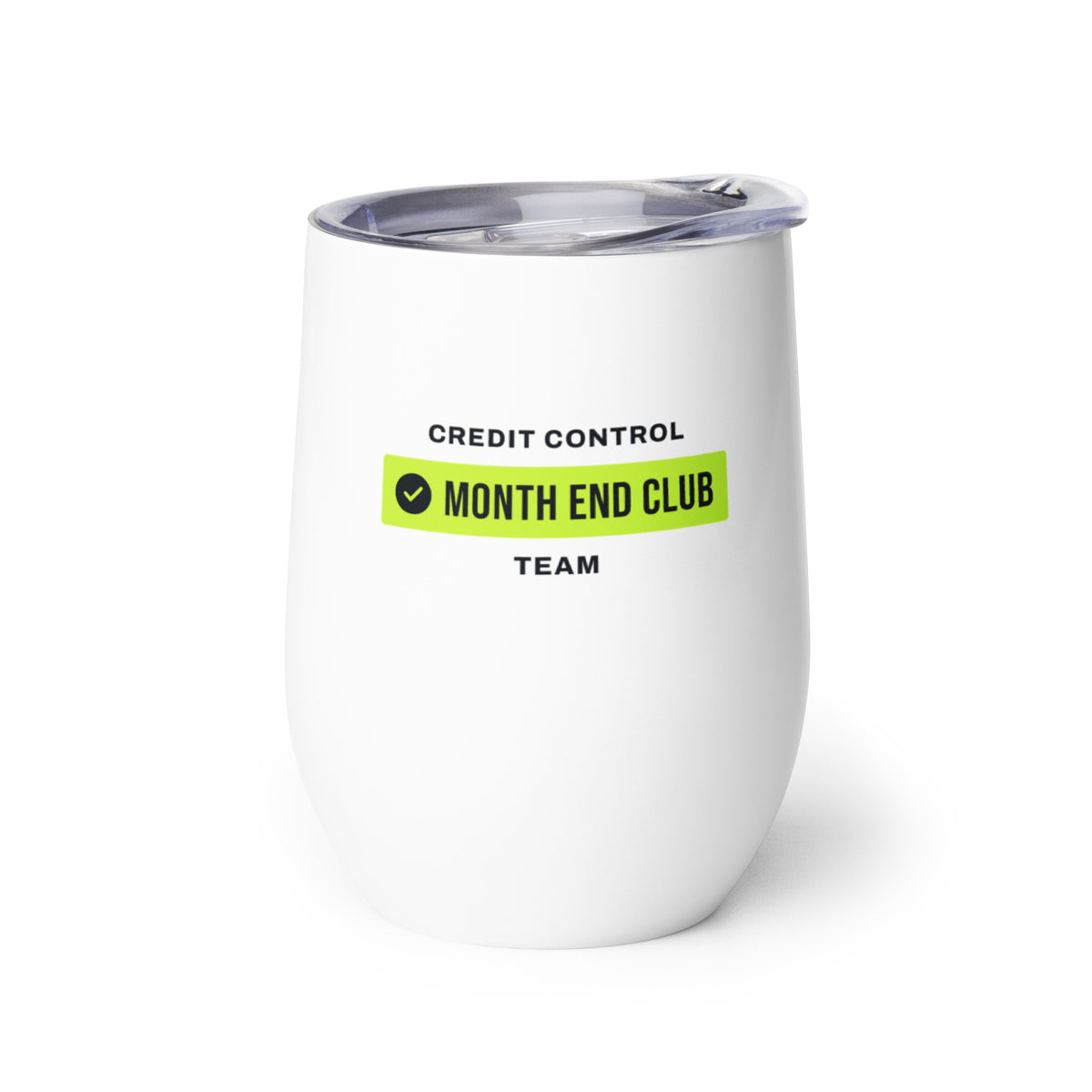 Team Wine Tumbler – Credit Control, left side view