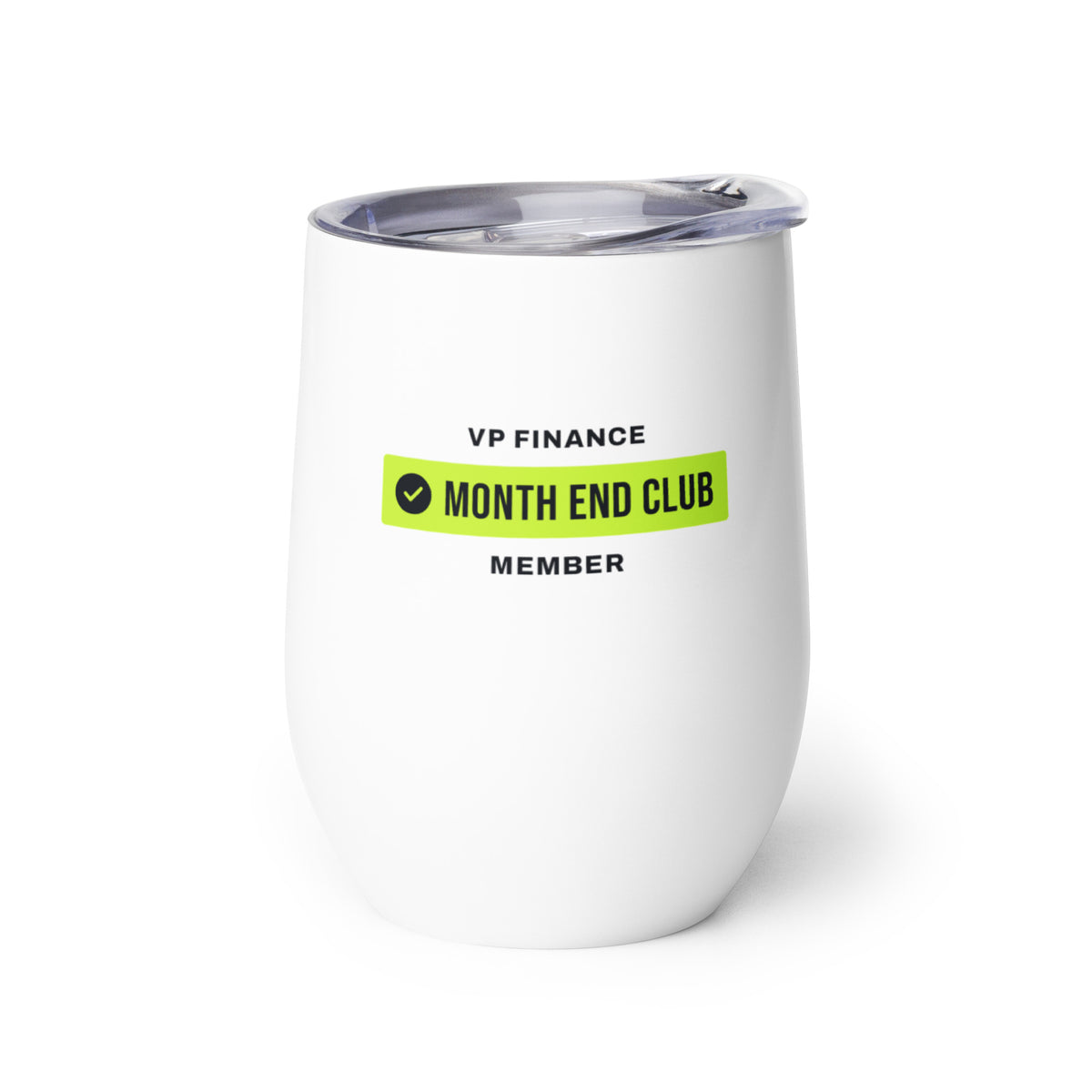 Team Wine Tumbler – VP Finance, left side view