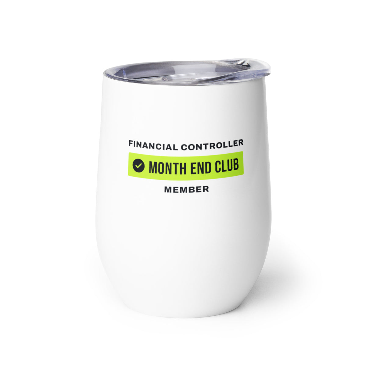 Team Wine Tumbler – Financial Controller, left side view