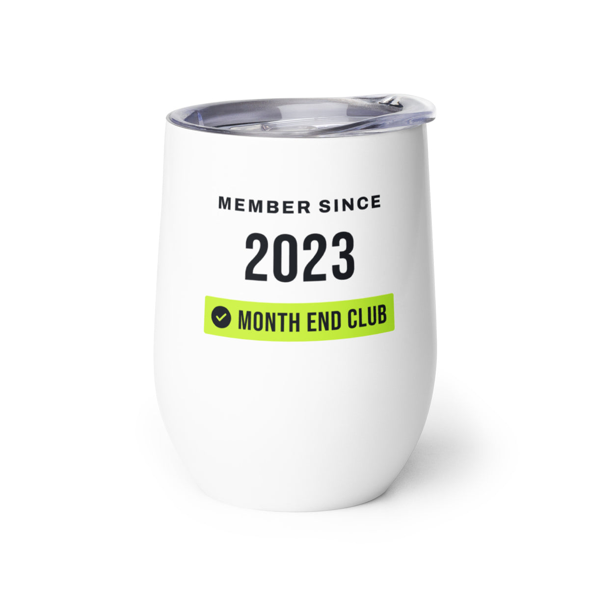 Member Since Wine Tumbler – 2023, left side view
