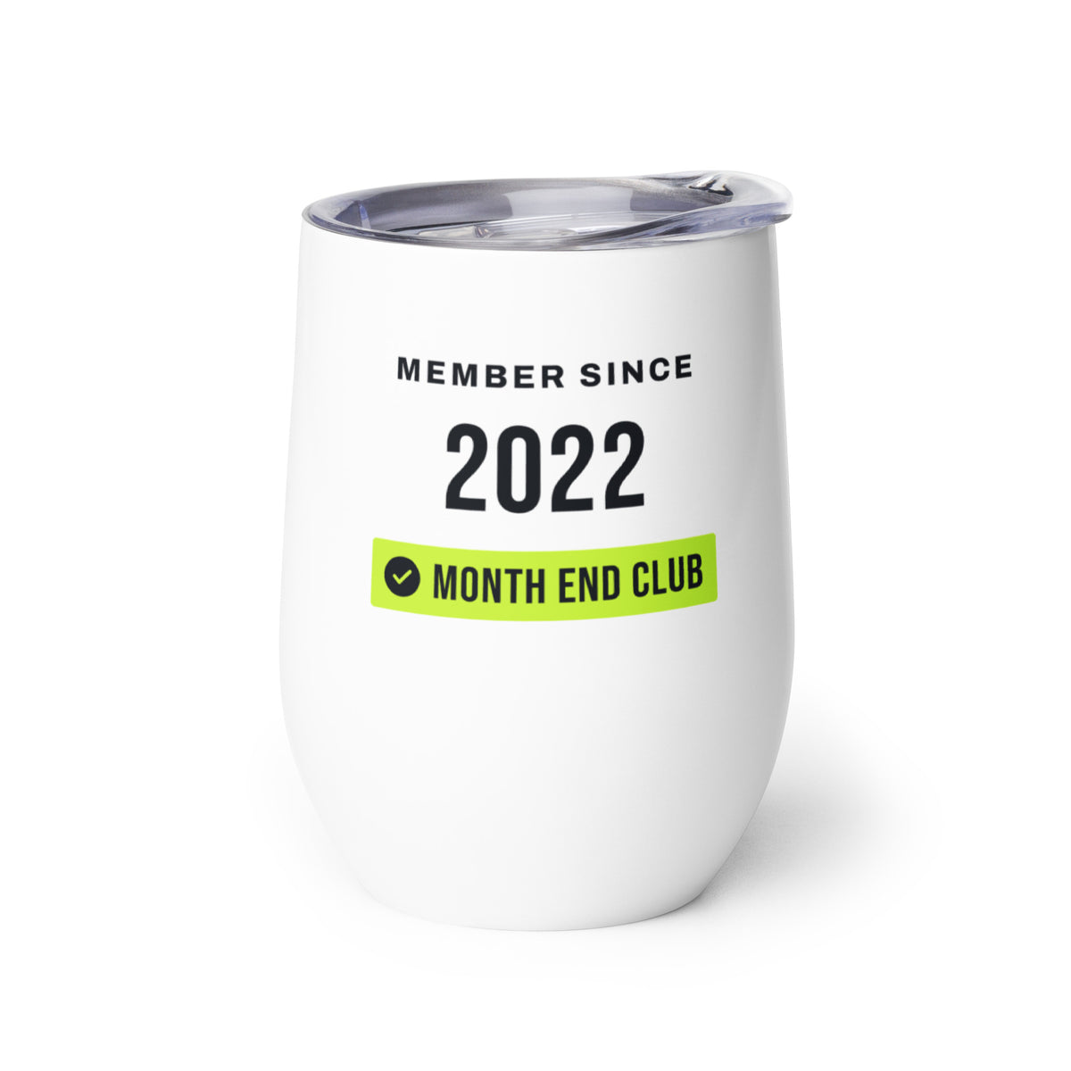 Member Since Wine Tumbler – 2022, left side view