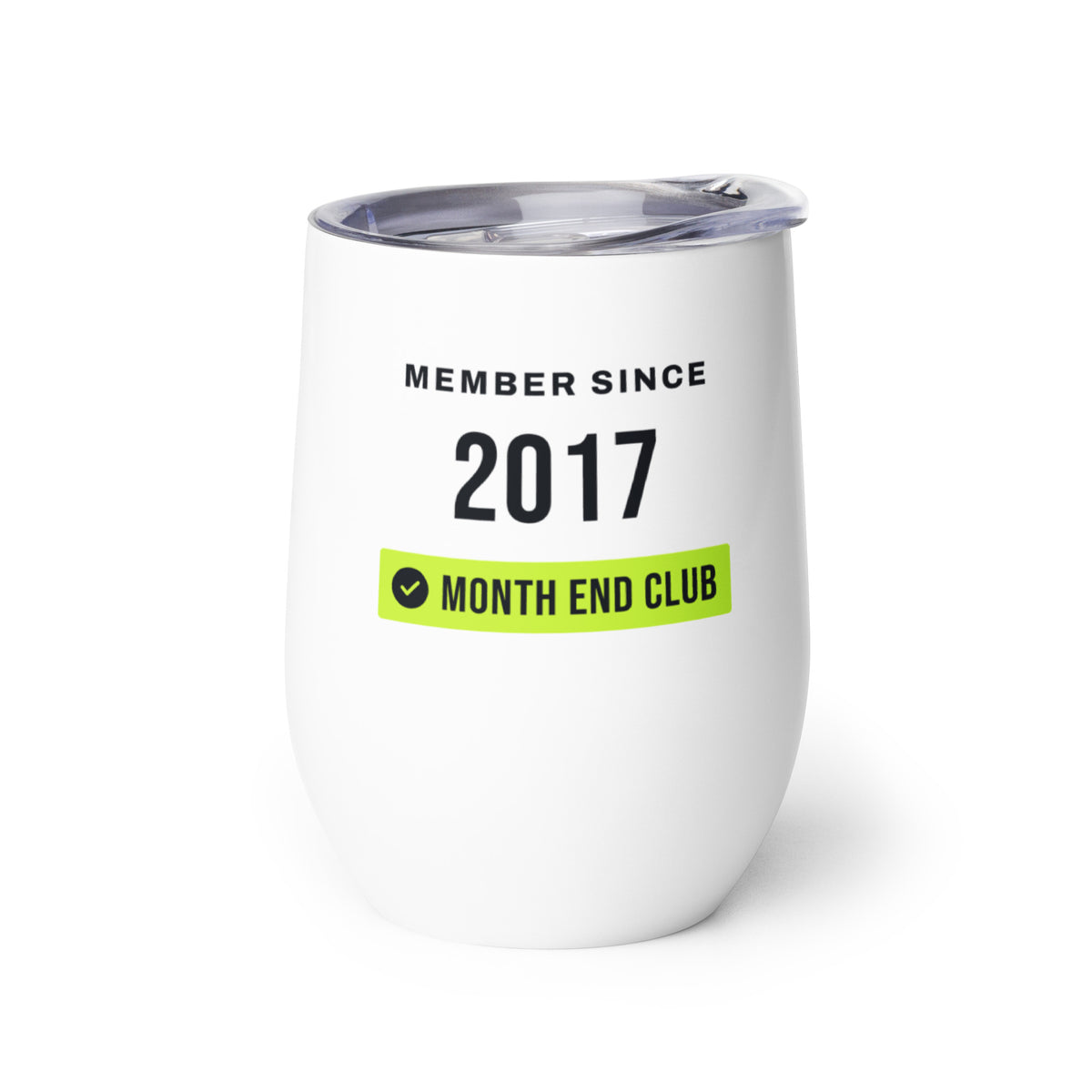 Member Since Wine Tumbler – 2017, left side view