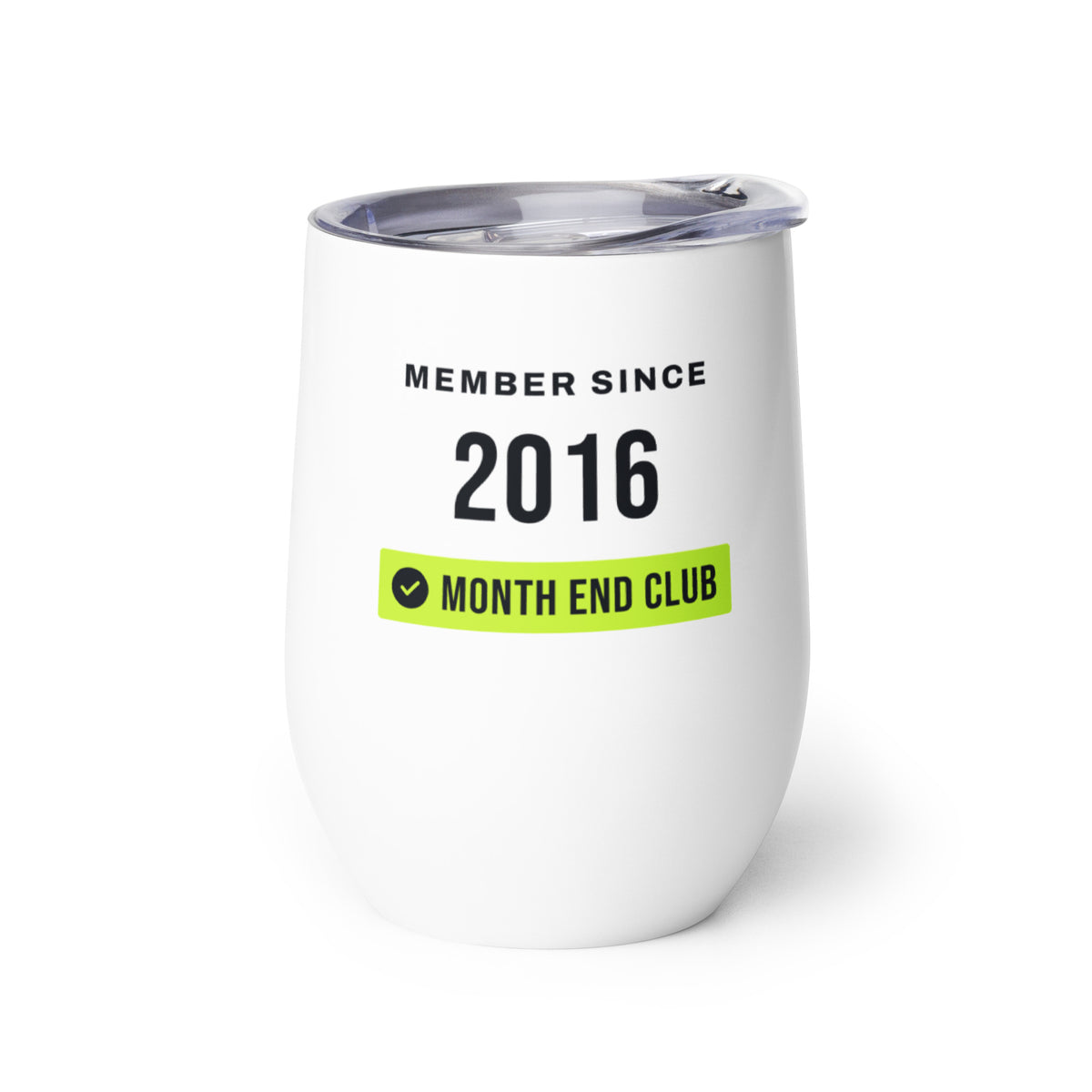 Member Since Wine Tumbler – 2016, left side view