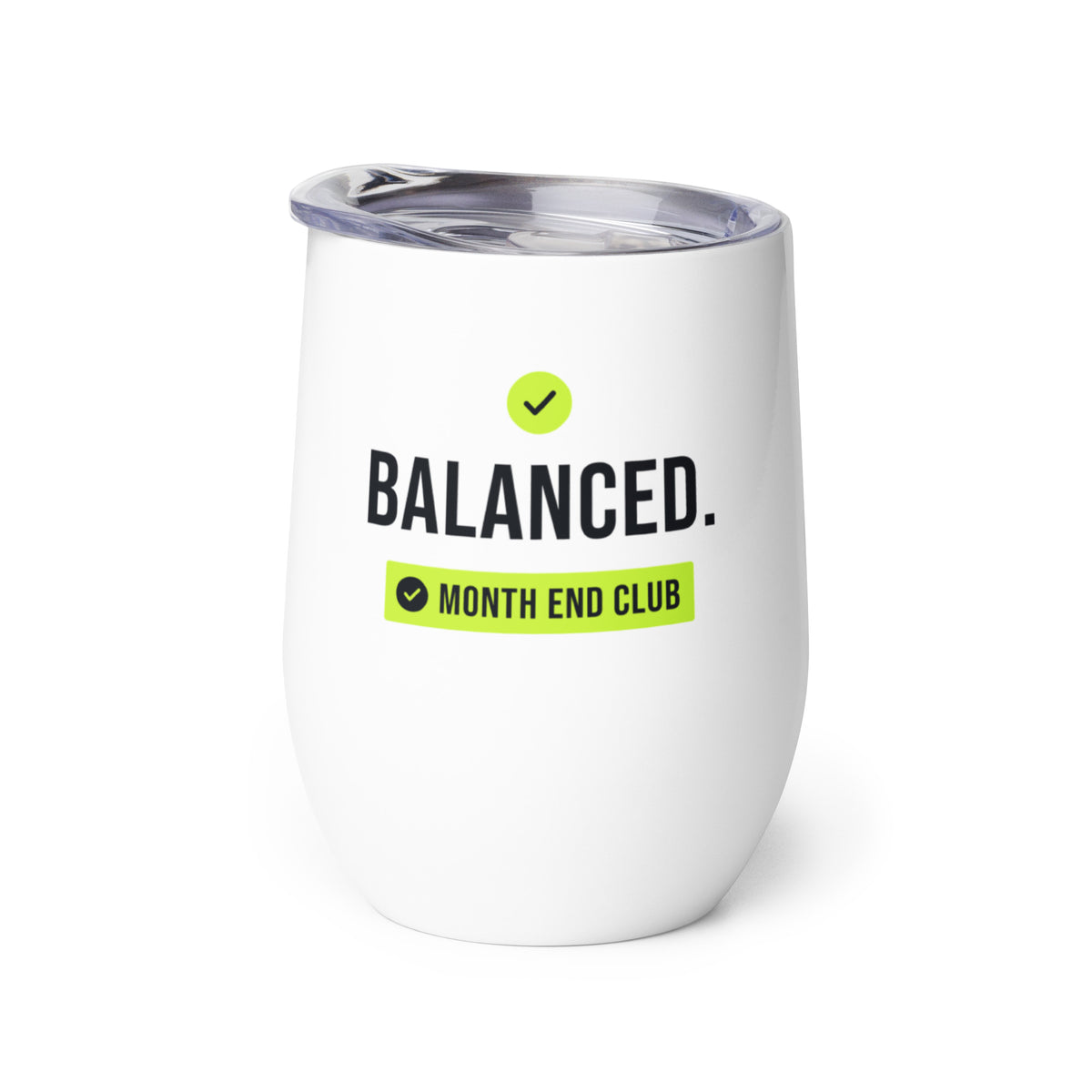 Balanced Wine Tumbler – white wine tumbler, right side view