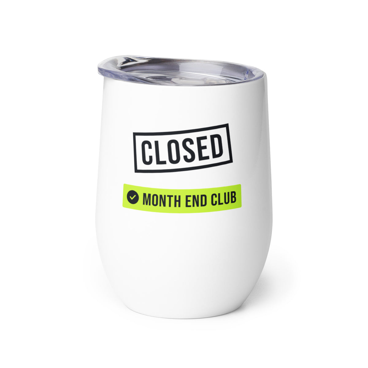 Closed Stamp Wine Tumbler – white wine tumbler, right side view