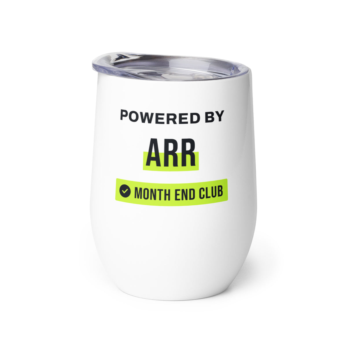 Powered by ARR Wine Tumbler – white wine tumbler, right side view