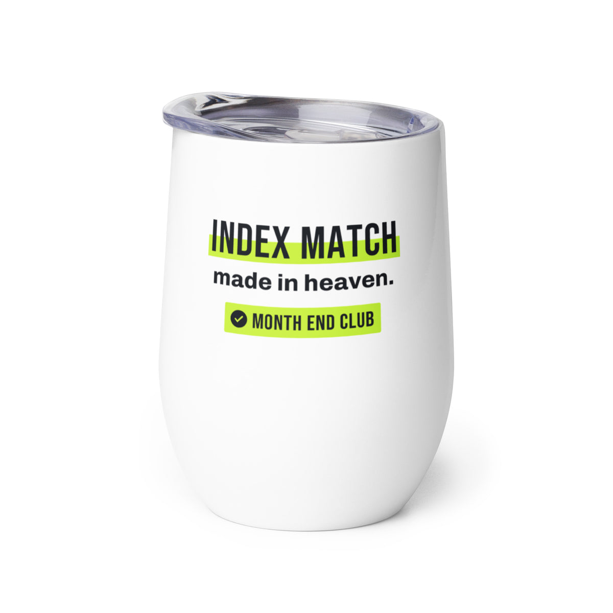 INDEX MATCH Made in Heaven Wine Tumbler – white wine tumbler, right side view