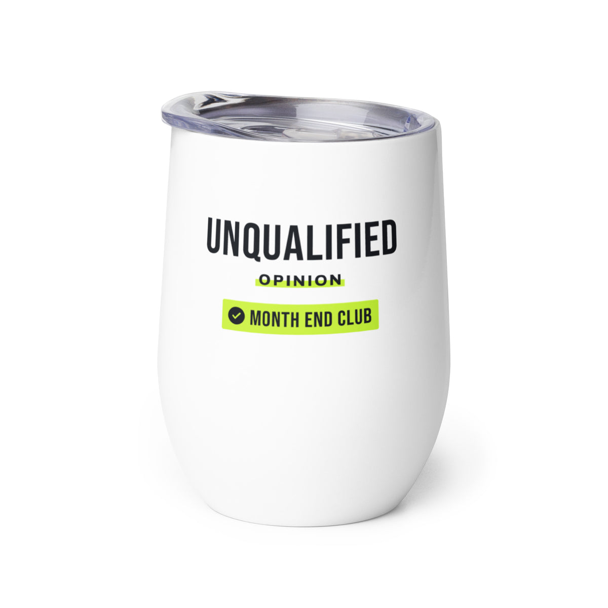 Unqualified Wine Tumbler – white wine tumbler, right side view