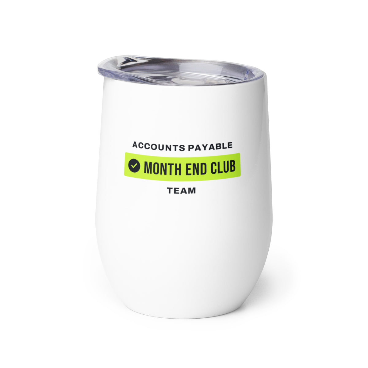 Team Wine Tumbler – Accounts Payable, right side view
