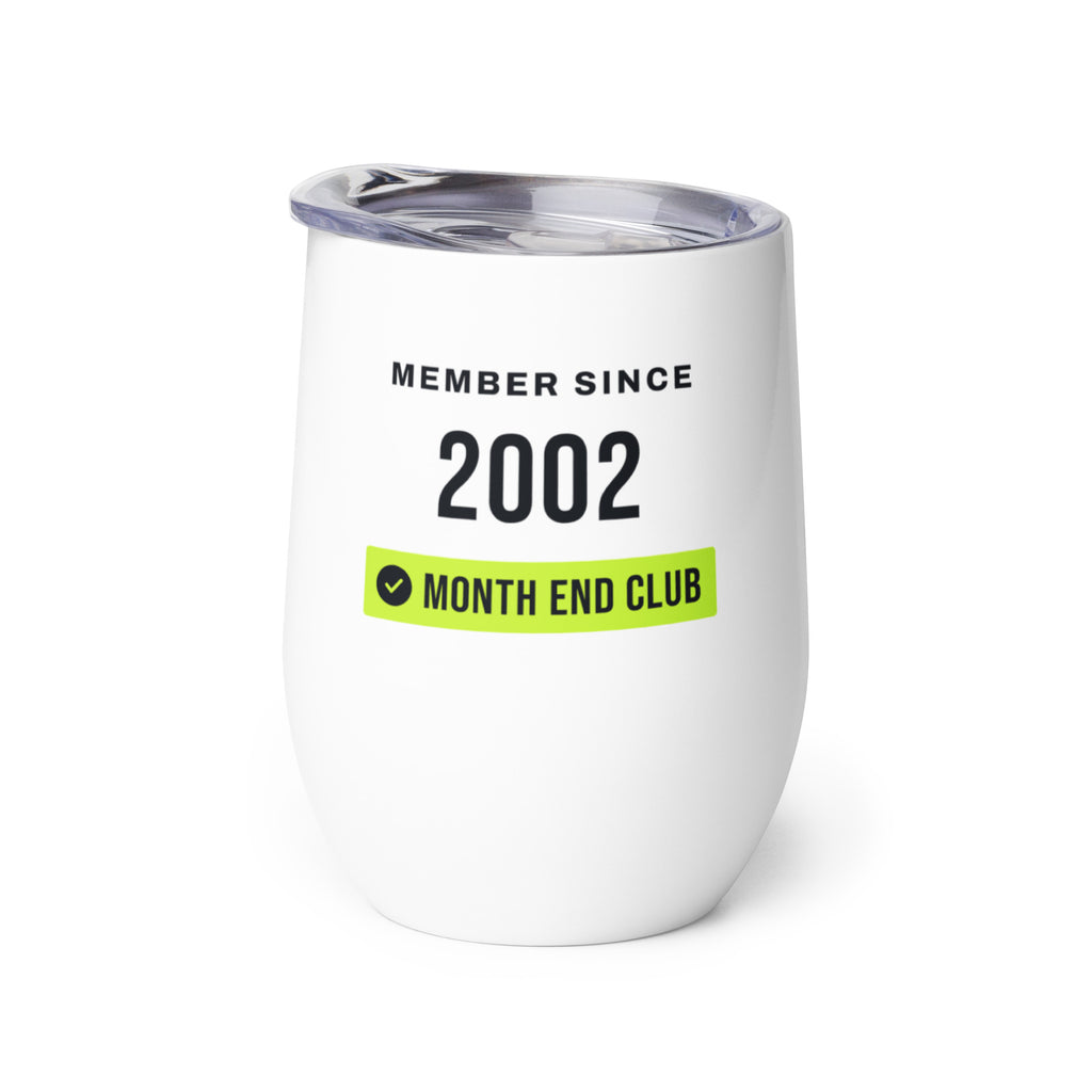 Member Since Wine Tumbler – 2002, right side view