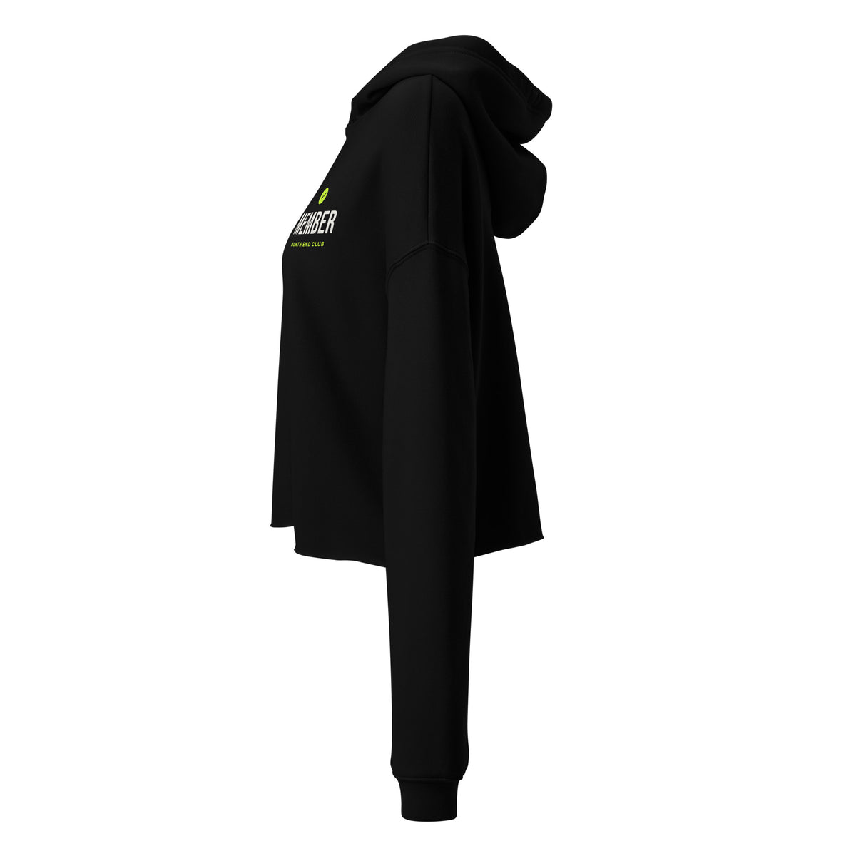 Member Cropped Hoodie – Black, left side