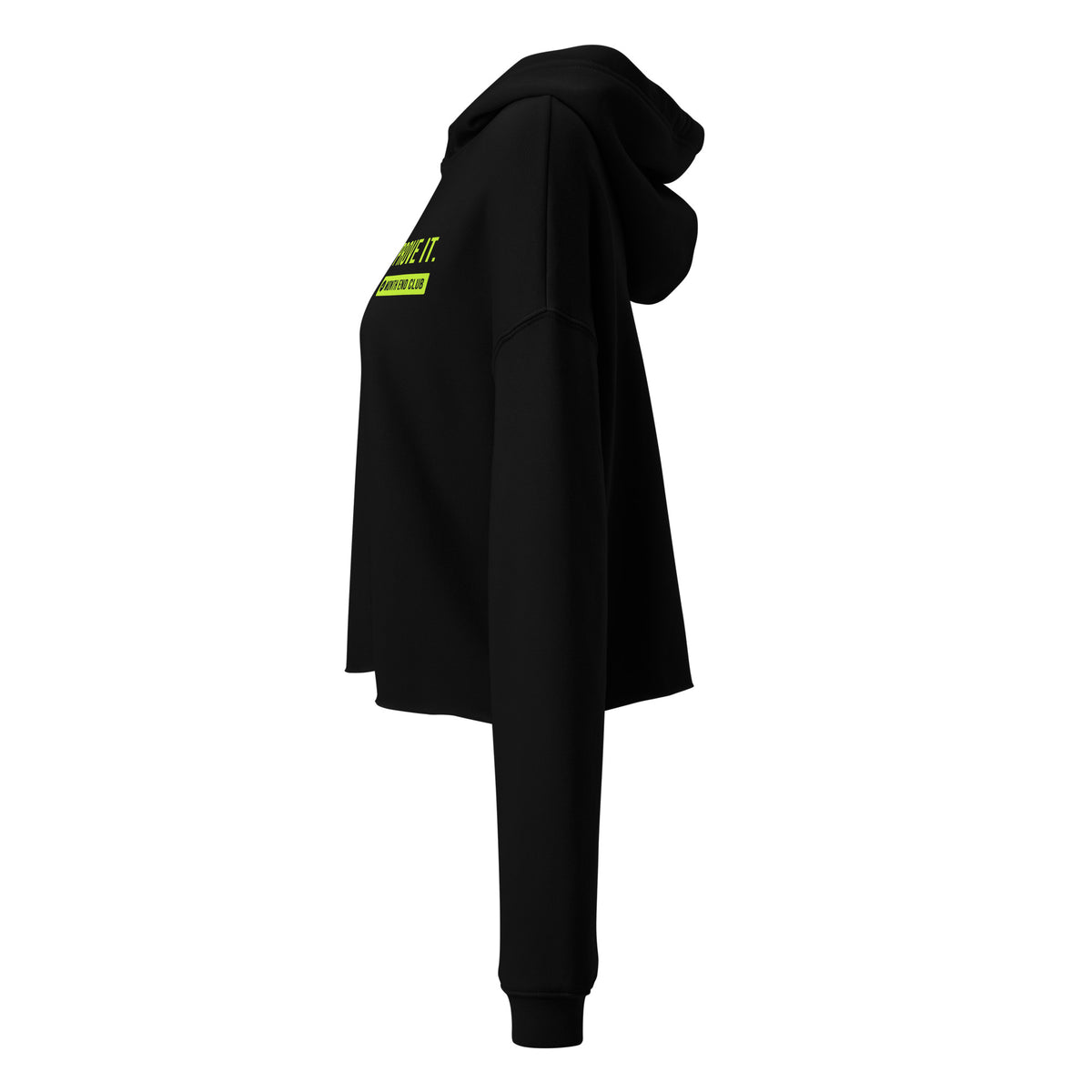 Prove It Cropped Hoodie – Black, left side