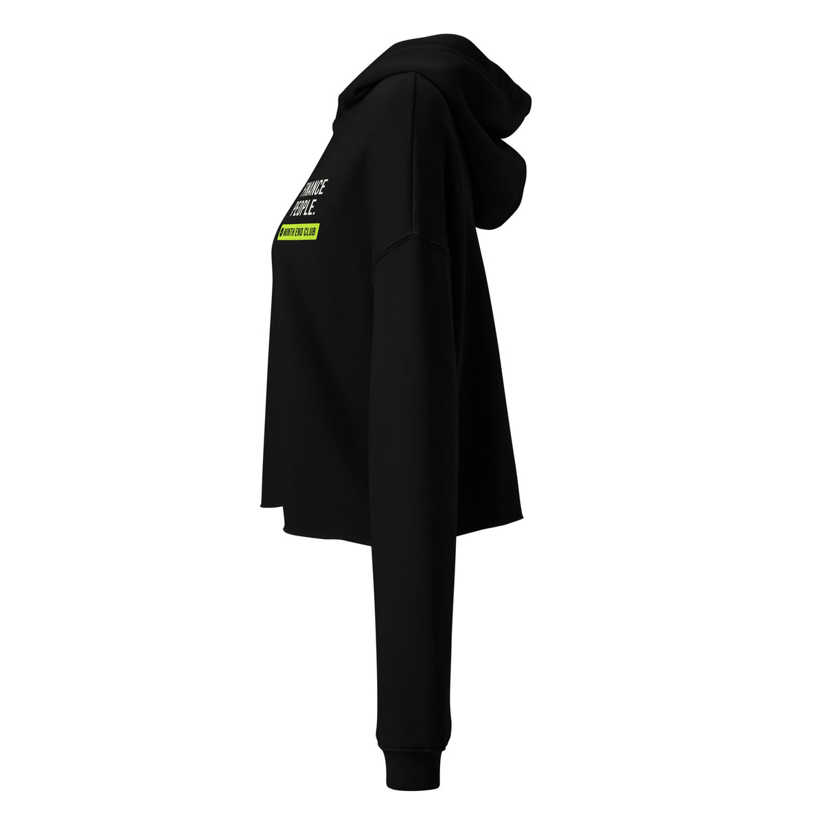 Finance People Cropped Hoodie – Black, left side